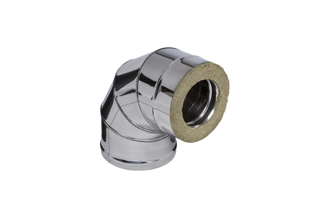 Сэндвич-колено 90 гр. Ferrum (430/0,8 мм +нерж.) D150x250