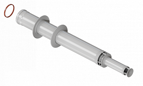 Труба коаксиальная 60/100 L=750 антиоблед. нак.