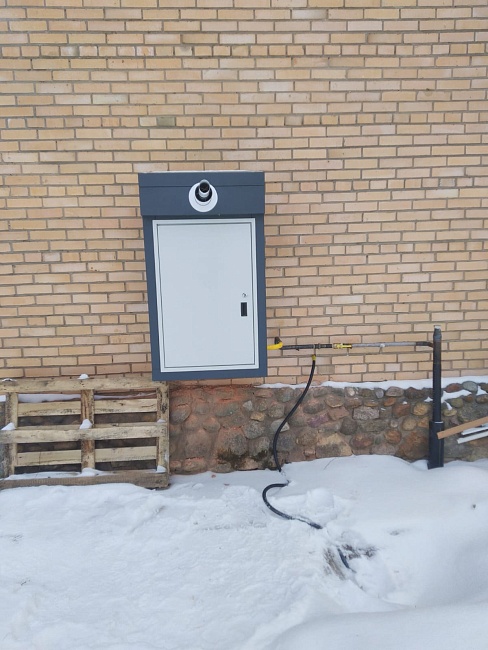 Термоблок газовый уличный ТГУ-НОРД-С 24 на базе одноконтурного котла MIZUDO M24TH,без счетчика,синий