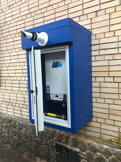 Термоблок газовый уличный ТГУ-НОРД-С 15 на базе одноконтурного котла Mizudo M15TH, ZONT, без счетчик