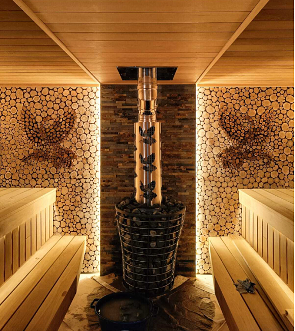 Печь банная «Атмосфера V» сетка нержавейка