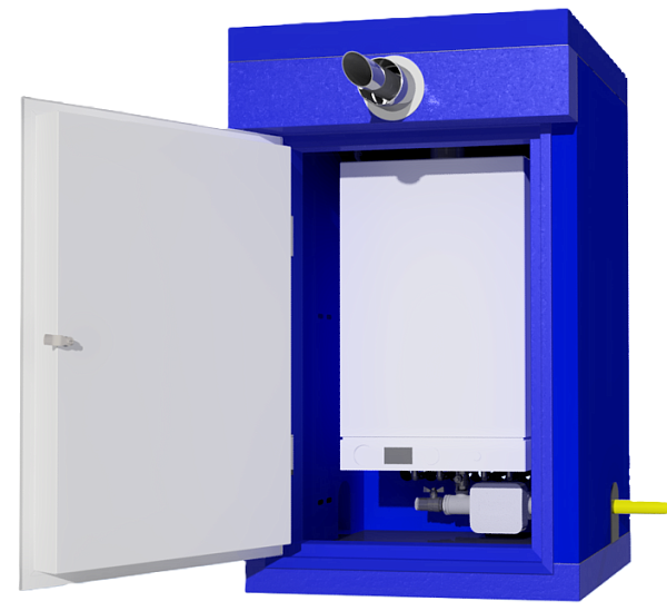 Термоблок газовый уличный ТГУ-НОРД-С 30 на базе одноконтурного котла Mizudo M30TH, ZONT, без счетчик