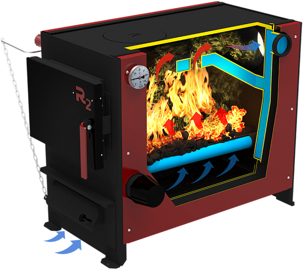 Котел твердотопливный R2 9 кВт