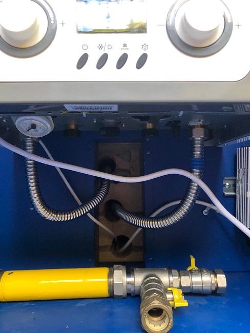 Термоблок газовый уличный ТГУ-НОРД-С 30 на базе одноконтурного котла Mizudo M30TH, ZONT, без счетчик