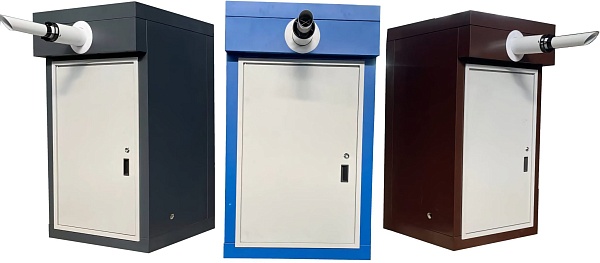 Термоблок газовый уличный ТГУ-НОРД-С 24 на базе двухконтурного котла MIZUDO M24T,без счетчика,синий