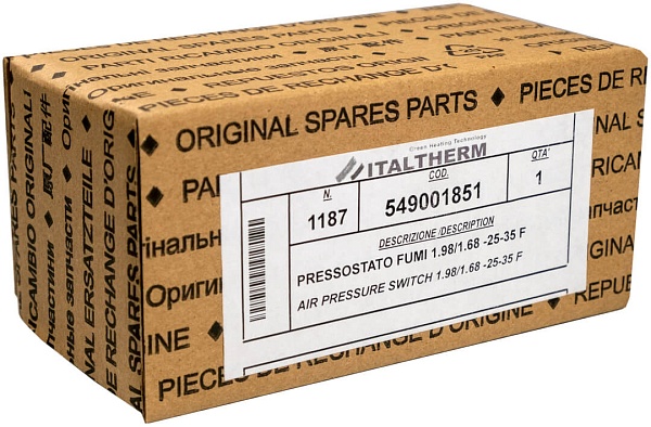 549001851 Реле давления воздуха 1.98/1.68 CITY CLASS CITY CLASS: F(35), FR(20,25,35)