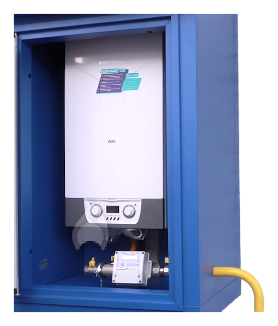 Термоблок газовый уличный ТГУ-НОРД-С 30 на базе одноконтурного котла Mizudo M30TH, ZONT, без счетчик